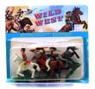 Wild West Figurenmodelle authentische Modelle in Aktion Figuren (Indianer vs. Cowboys): 3 Figuren in Blisterverpackung (Set 2)